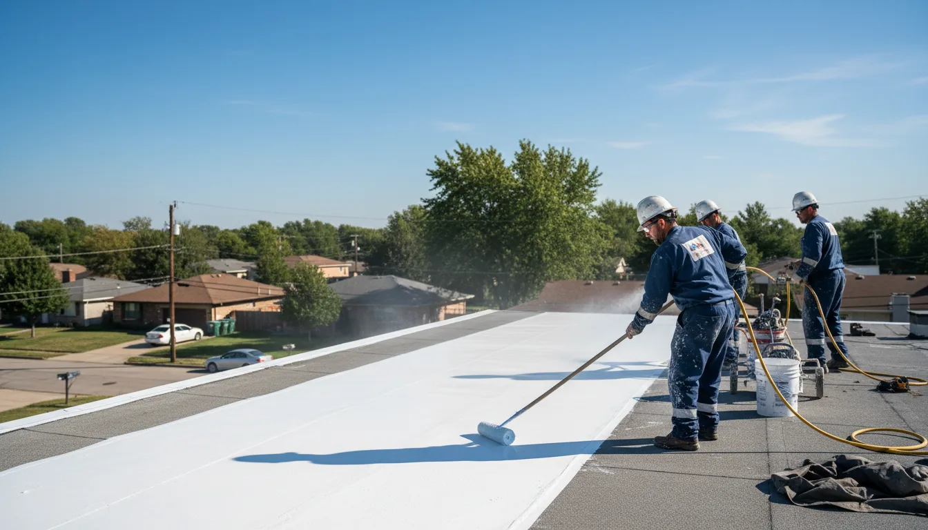 Commercial roof coating in Neponset, IL near me